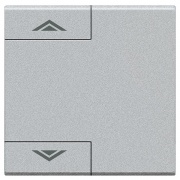 LL Клавиша UP DOWN 2 модуля, цвет алюминий