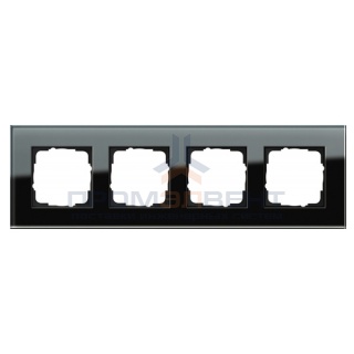 Рамка 4-ая Gira Esprit Черное стекло