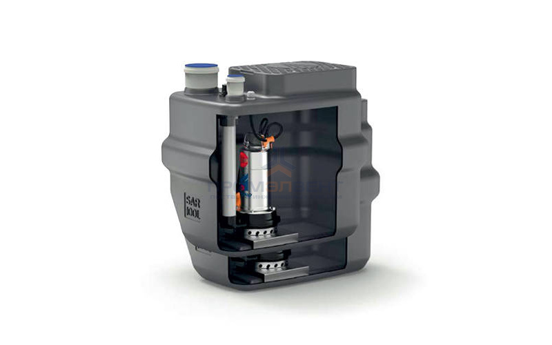 Установка канализационная Pedrollo SAR 100-VXm 10/50-N - 0,75кВт(Qmax 550л/мин,Hmax 8,5м,кабель 10м)