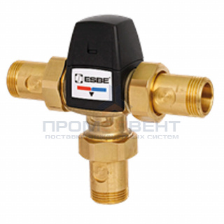 Клапан термостатический смесительный ESBE VTA552 - 1" (НР, t50-75°C, с переходниками 1")