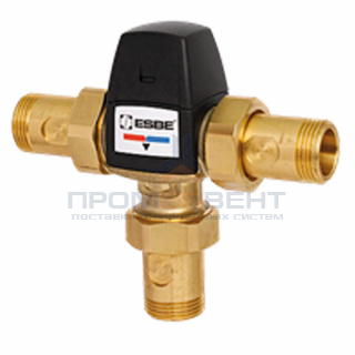 Клапан термостатический смесительный ESBE VTS552 - 1" (НР, PN10, t45-65°C, с переходниками 1")