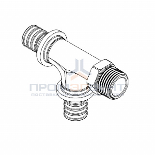 Тройник с переходом на наружную резьбу REHAU RX - 20 x 3/4" (бронза, для труб серии RAUTITAN)