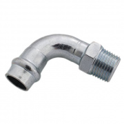 Отвод 90° Conex Banninger PC 4001G - 22 x 3/4" (оцинкованная сталь)