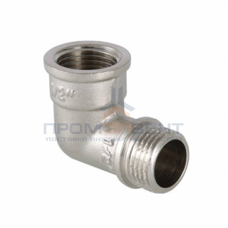 Переход с внутренней резьбы на наружную угловой VALTEC VTr.092 - 3/4" (латунь никелированная)