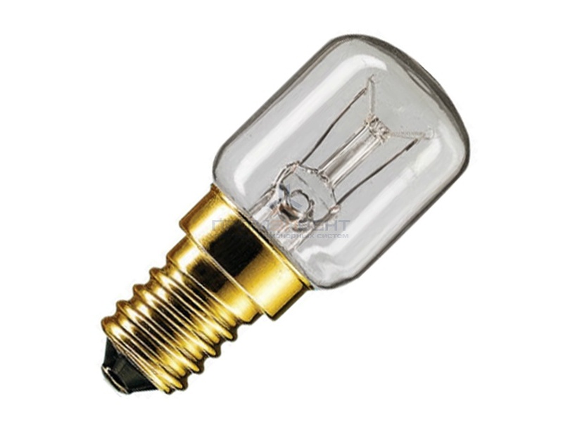 Лампа для духовых шкафов Philips Appliance OVEN T22 15W CL 300°С  E14 d22x49mm прозрачная