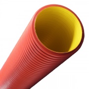 Труба жесткая двустенная для кабельной канализации DKC, (8кПа) д200мм, цвет красный [уп.6м]