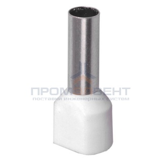 Наконечник кабельный НШвИ2 0,75-10 с изолированным фланцем белый НГИ2 (100шт) ИЭК