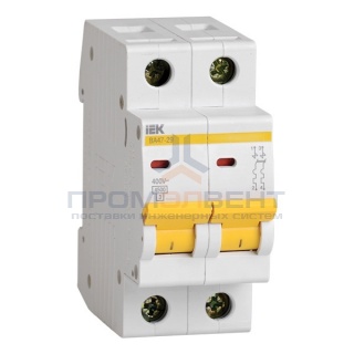 Автоматический выключатель ВА47-29 2Р 4А 4,5кА характеристика В ИЭК (автомат)