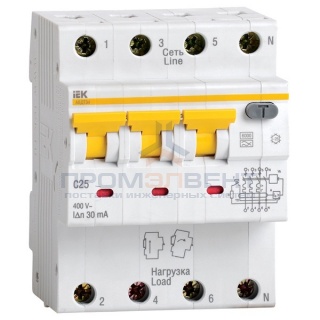 Дифференциальный автомат АВДТ 34 C25 30мА ИЭК