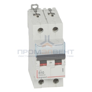 Автоматический выключатель Legrand DX3 2П B10A 6000/10kA (автомат)