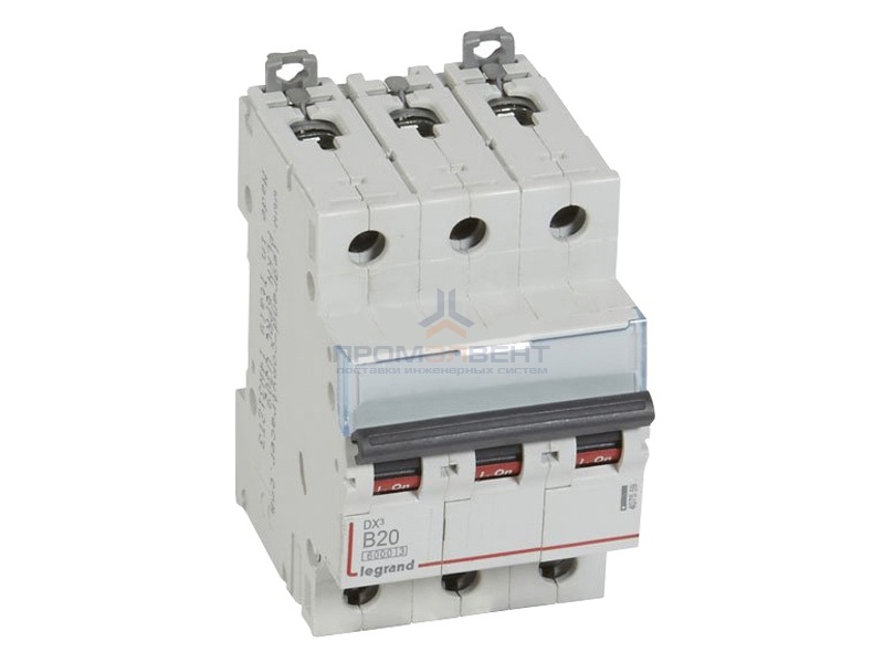 Автоматический выключатель Legrand DX3 3П B20A 6000/10kA (автомат)