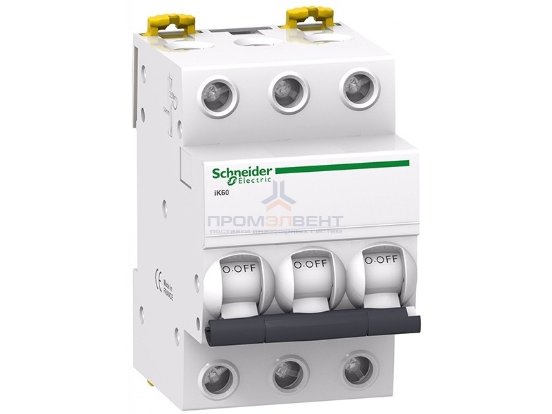 Автоматический выключатель Schneider Electric Acti 9 iK60 3П 6A 6кА C (автомат)