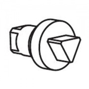 Личинка замка, для поворотной ручки, под ключ треугольного профиля 8мм