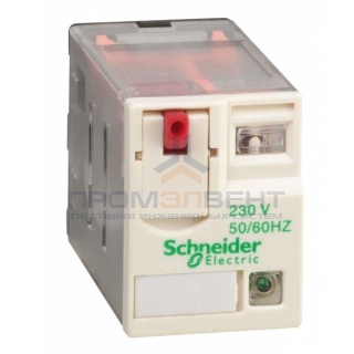 Миниатюрное реле Schneider Electric Zelio Relay  RXM 4 контакта, светодиод 230В AC 6A