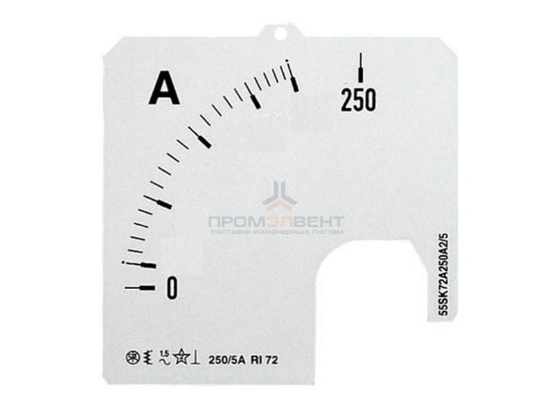 Шкала для амперметра ABB SCL 1/250A A1